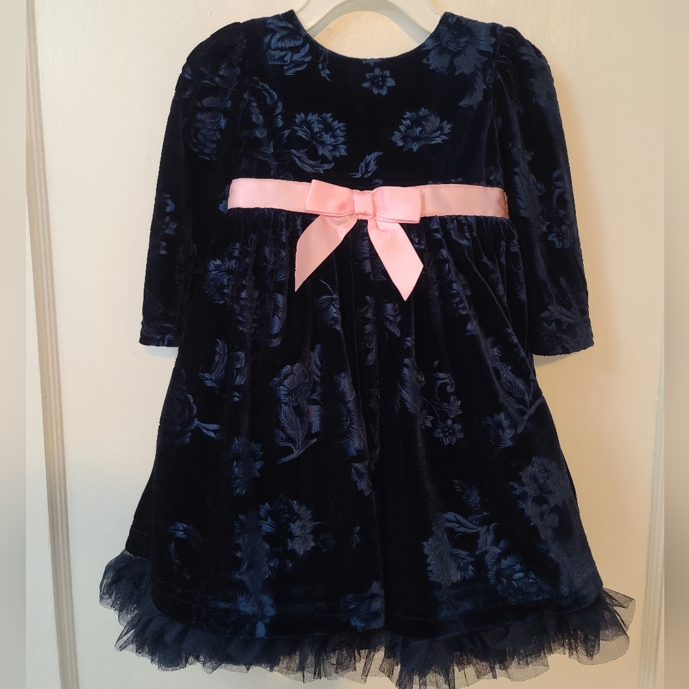 Blueberi Boulevard Royal Blue Velvet Dress